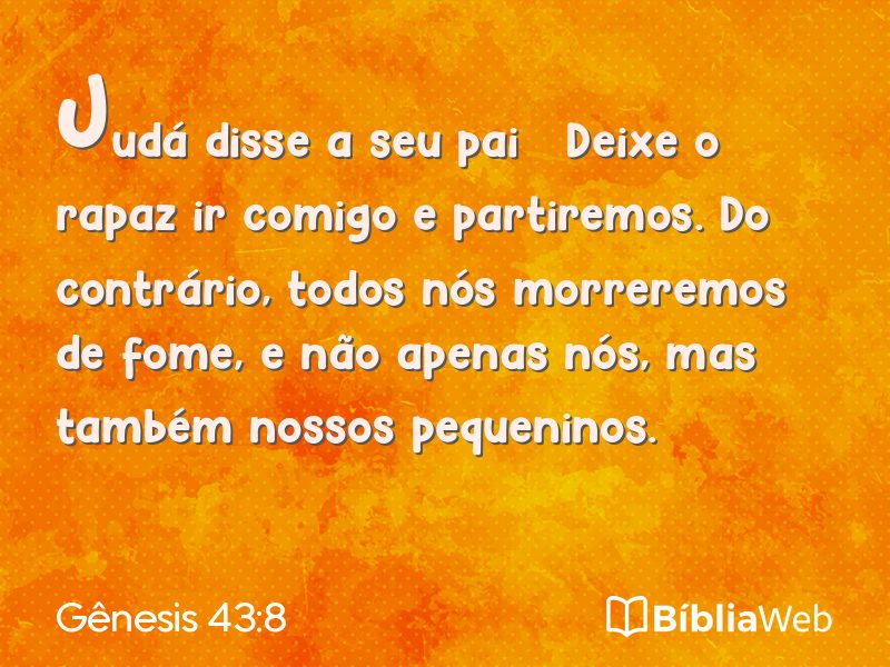 Gênesis 43:8 em imagem para compartilhar