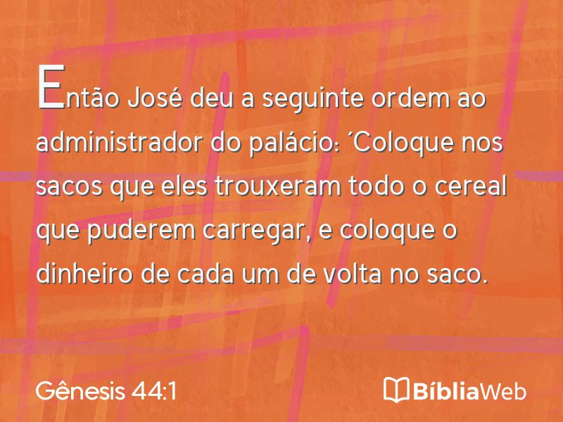 Gênesis 44:1 em imagem para compartilhar