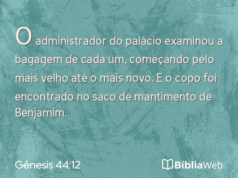 Gênesis 44:12 em imagem para compartilhar