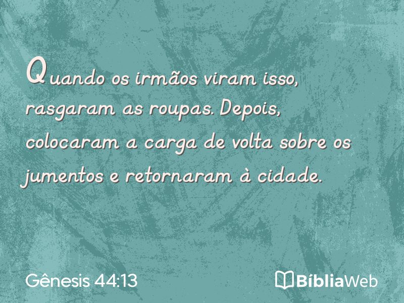 Gênesis 44:13 em imagem para compartilhar