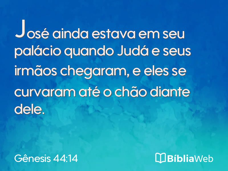 Gênesis 44:14 em imagem para compartilhar