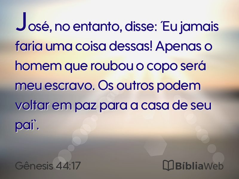 Gênesis 44:17 em imagem para compartilhar