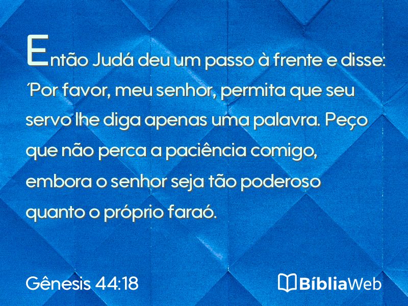 Gênesis 44:18 em imagem para compartilhar