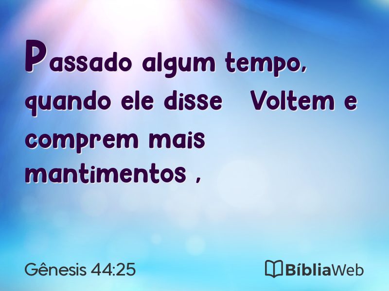 Gênesis 44:25 em imagem para compartilhar