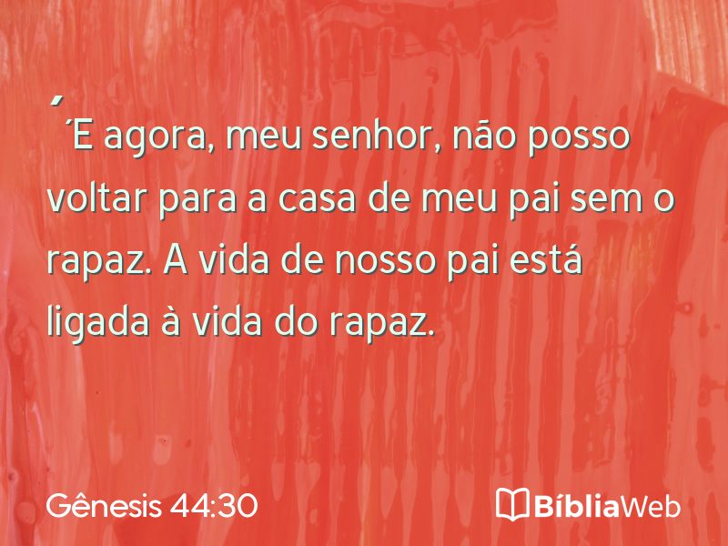 Gênesis 44:30 em imagem para compartilhar