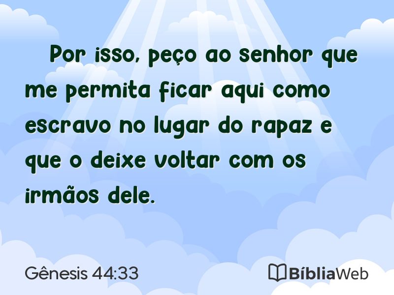 Gênesis 44:33 em imagem para compartilhar