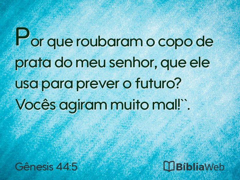 Gênesis 44:5 em imagem para compartilhar
