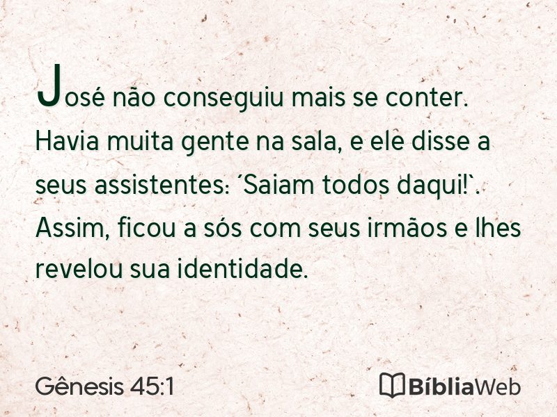 Gênesis 45:1 em imagem para compartilhar