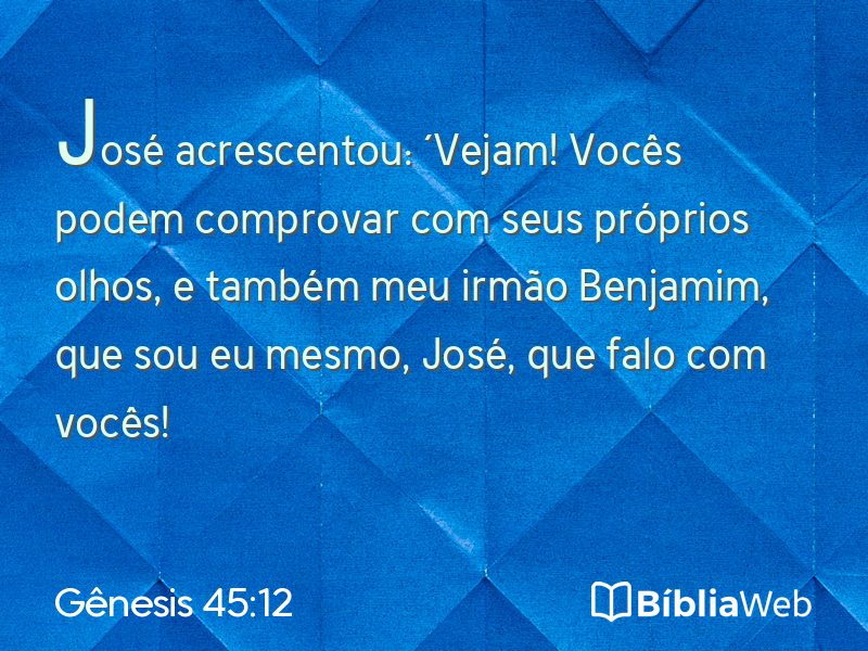 Gênesis 45:12 em imagem para compartilhar