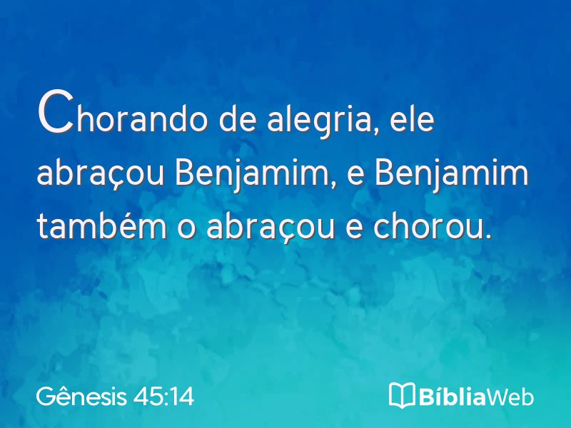 Gênesis 45:14 em imagem para compartilhar