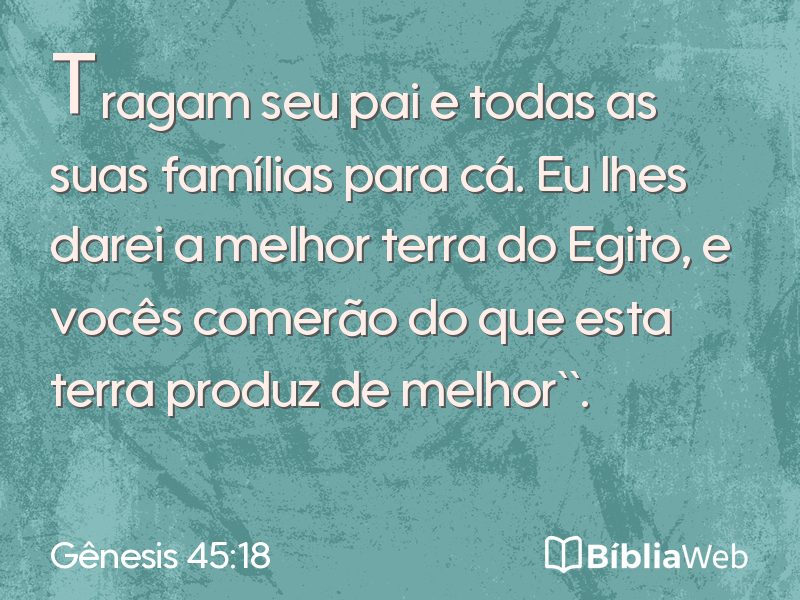 Gênesis 45:18 em imagem para compartilhar