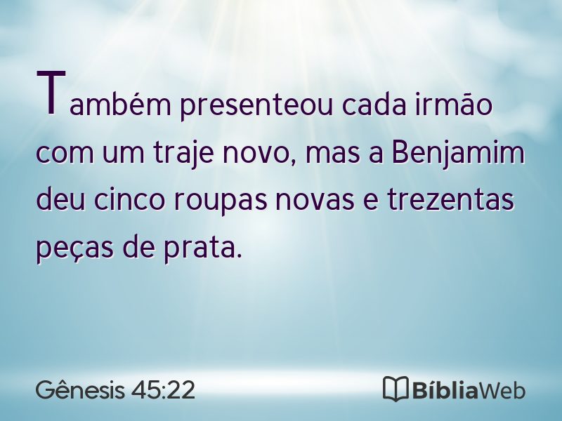 Gênesis 45:22 em imagem para compartilhar
