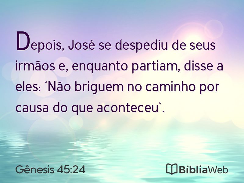 Gênesis 45:24 em imagem para compartilhar