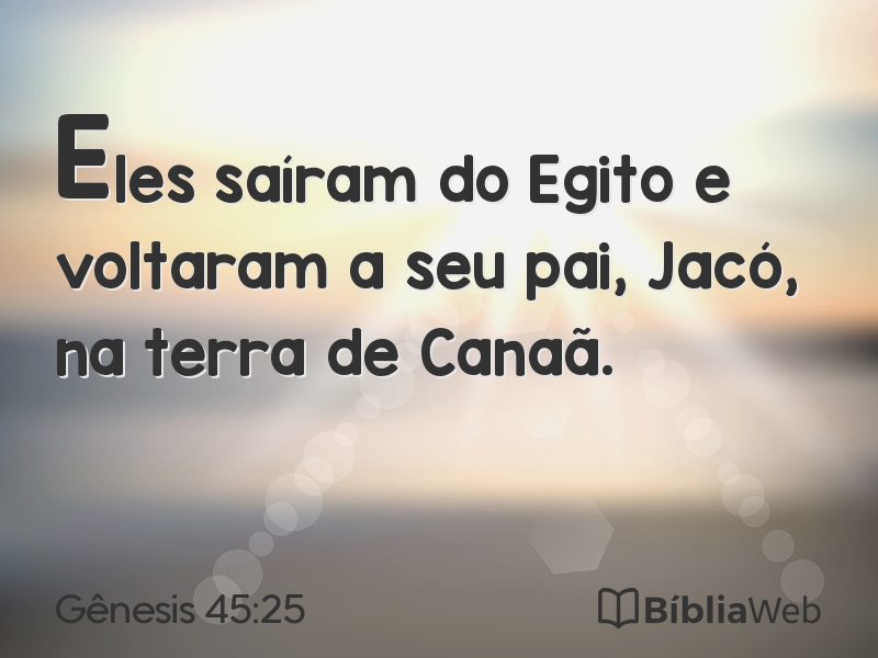 Gênesis 45:25 em imagem para compartilhar