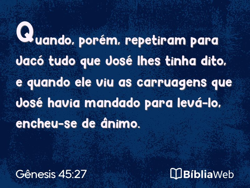 Gênesis 45:27 em imagem para compartilhar