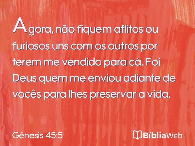 Gênesis 45:5 em imagem para compartilhar