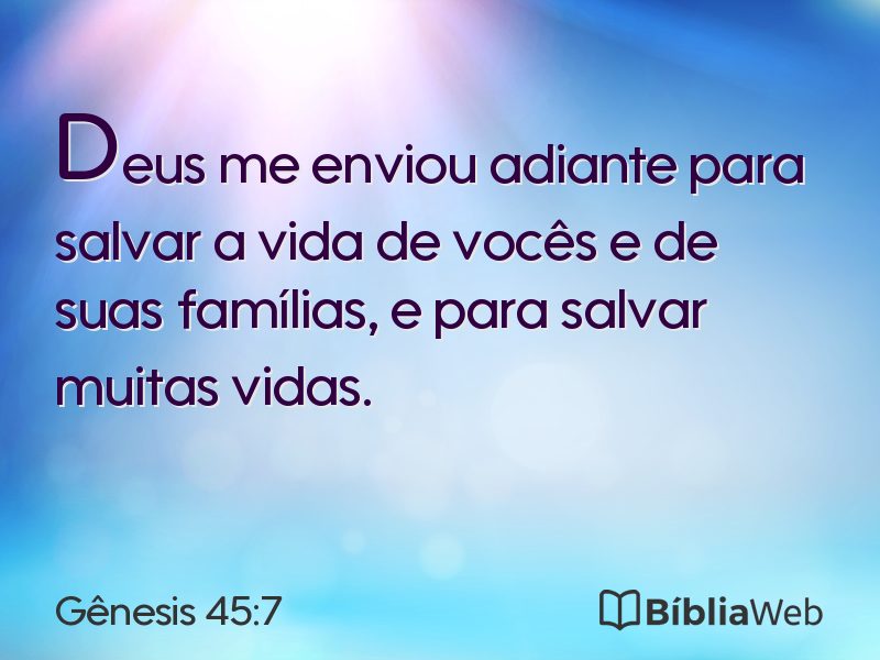 Gênesis 45:7 em imagem para compartilhar