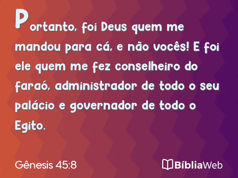 Gênesis 45:8 em imagem para compartilhar