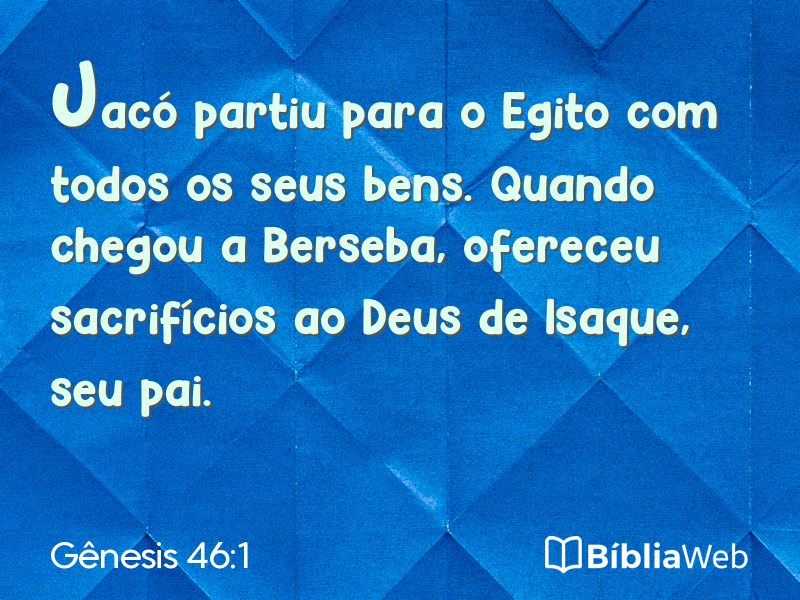 Gênesis 46:1 em imagem para compartilhar