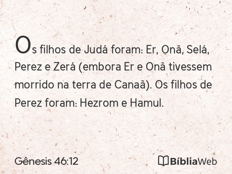 Gênesis 46:12 em imagem para compartilhar