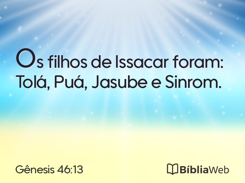 Gênesis 46:13 em imagem para compartilhar