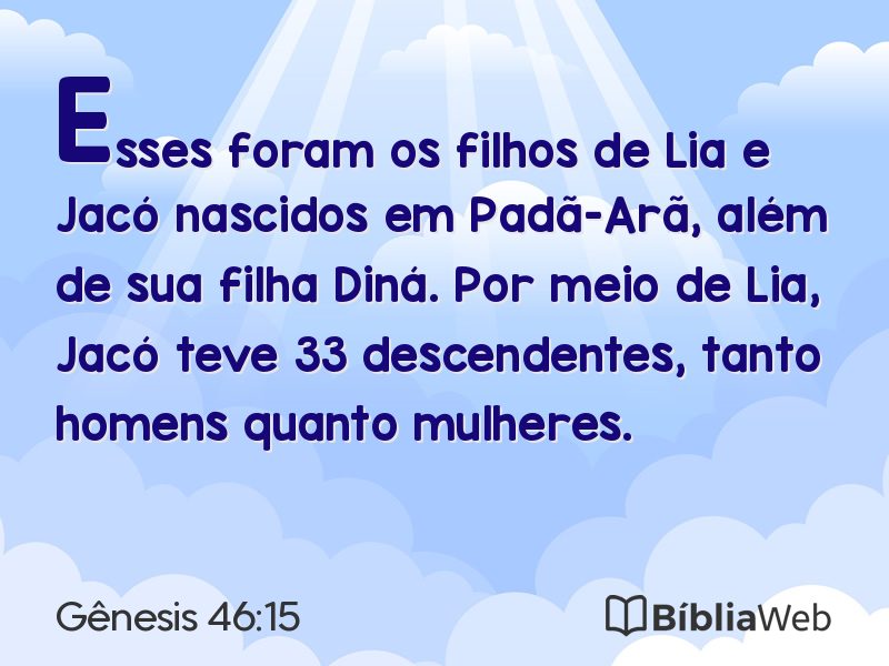 Gênesis 46:15 em imagem para compartilhar