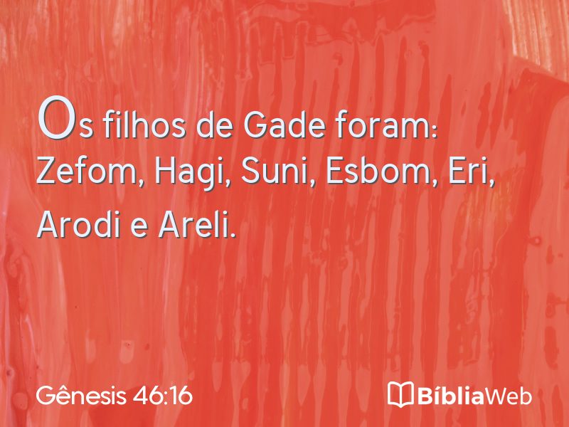 Gênesis 46:16 em imagem para compartilhar