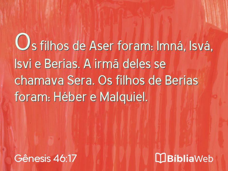 Gênesis 46:17 em imagem para compartilhar