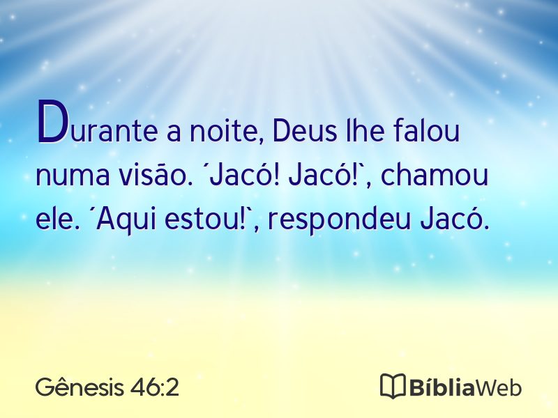 Gênesis 46:2 em imagem para compartilhar
