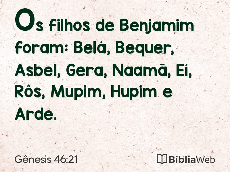 Gênesis 46:21 em imagem para compartilhar