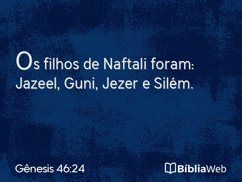 Gênesis 46:24 em imagem para compartilhar