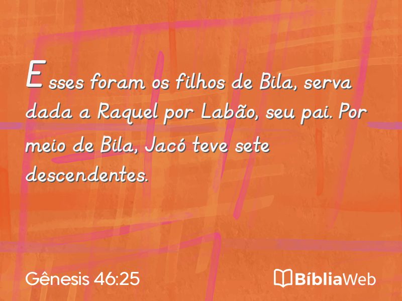Gênesis 46:25 em imagem para compartilhar