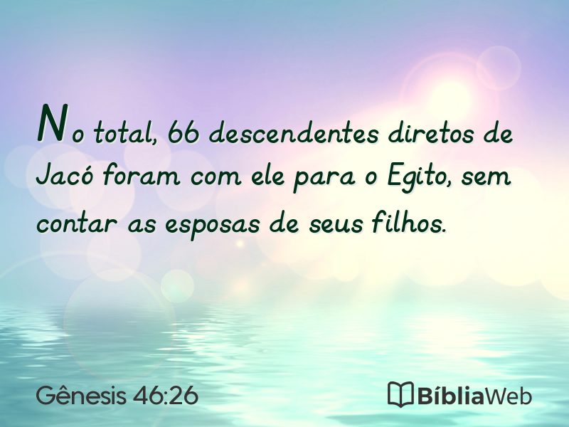 Gênesis 46:26 em imagem para compartilhar