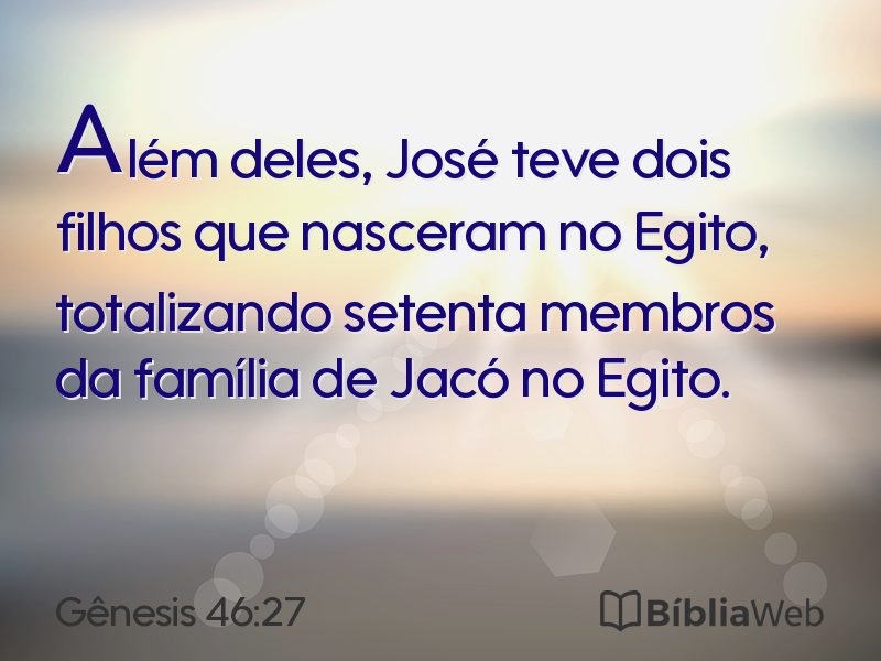 Gênesis 46:27 em imagem para compartilhar