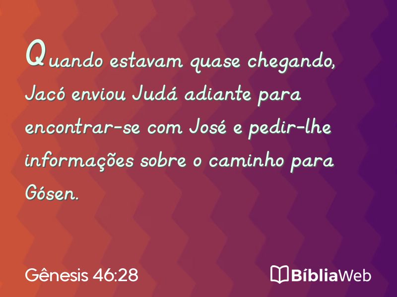 Gênesis 46:28 em imagem para compartilhar