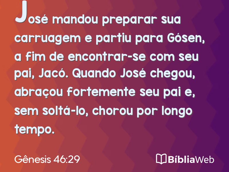 Gênesis 46:29 em imagem para compartilhar
