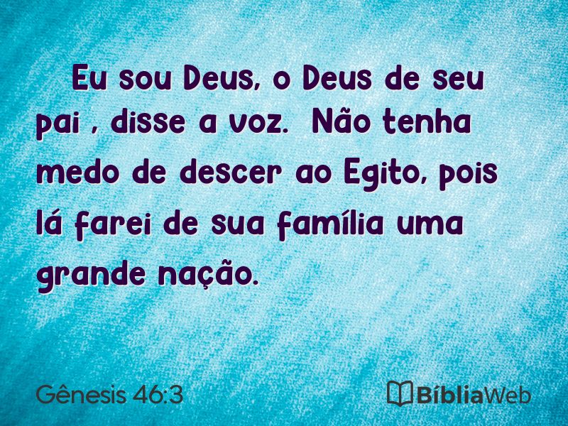Gênesis 46:3 em imagem para compartilhar