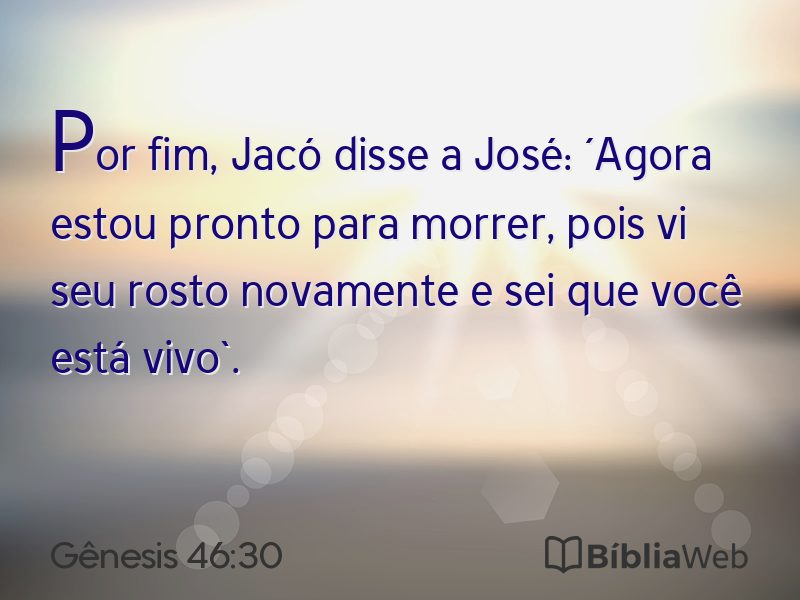 Gênesis 46:30 em imagem para compartilhar
