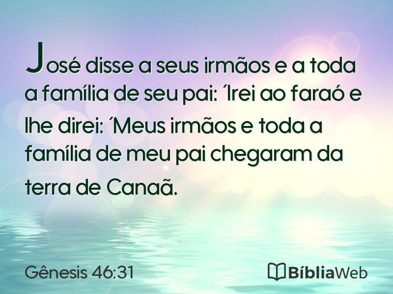 Gênesis 46:31 em imagem para compartilhar