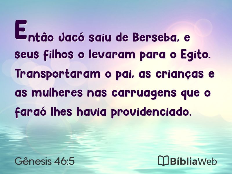 Gênesis 46:5 em imagem para compartilhar