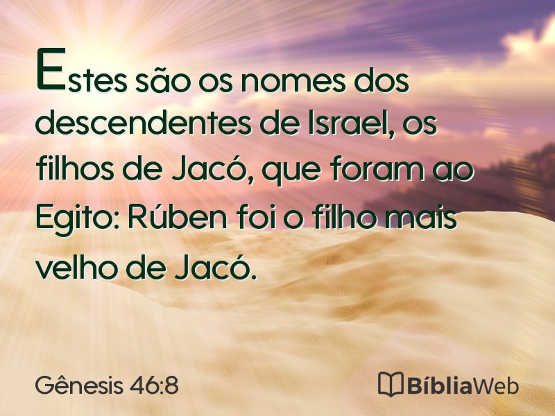 Gênesis 46:8 em imagem para compartilhar