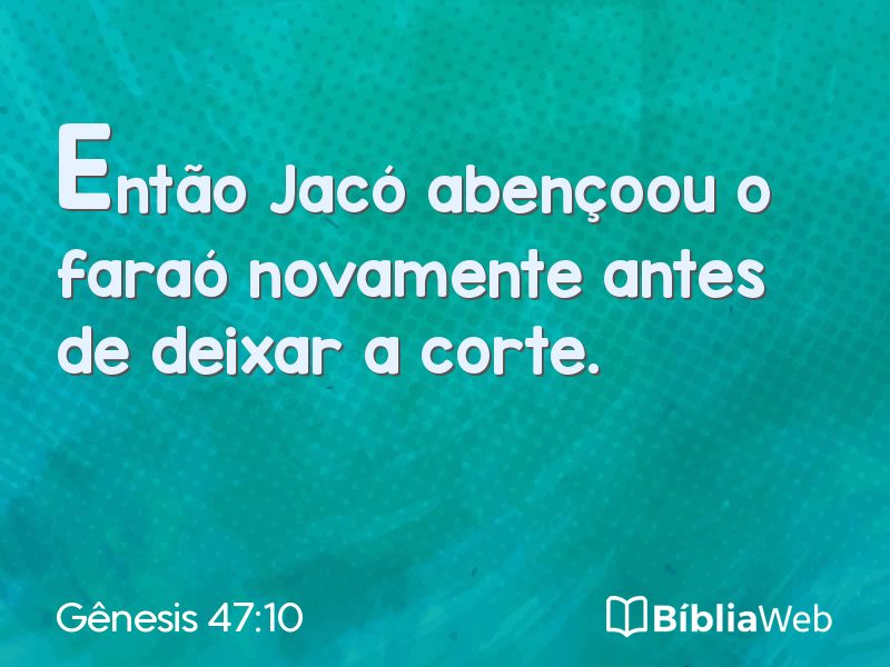 Gênesis 47:10 em imagem para compartilhar