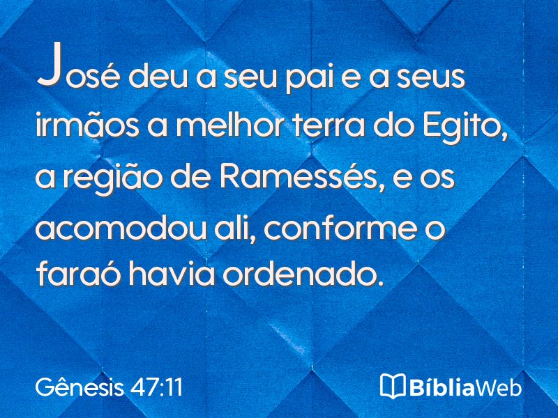 Gênesis 47:11 em imagem para compartilhar