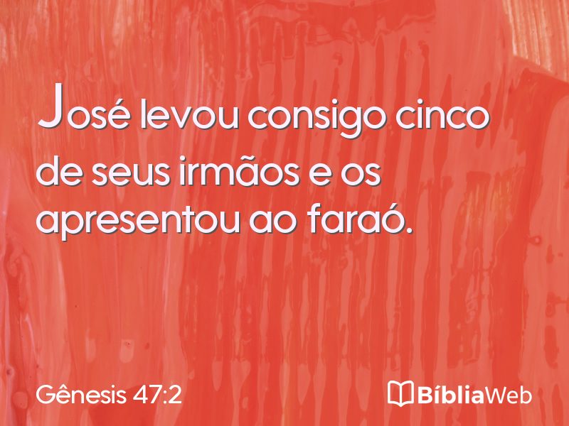 Gênesis 47:2 em imagem para compartilhar