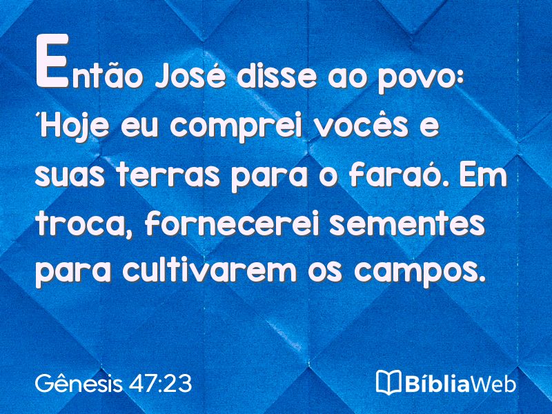 Gênesis 47:23 em imagem para compartilhar