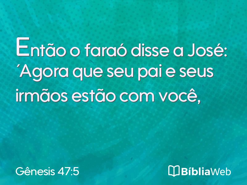 Gênesis 47:5 em imagem para compartilhar