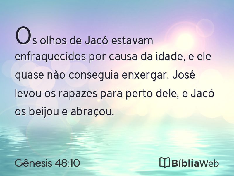 Gênesis 48:10 em imagem para compartilhar