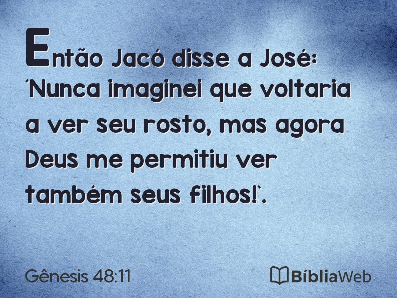 Gênesis 48:11 em imagem para compartilhar