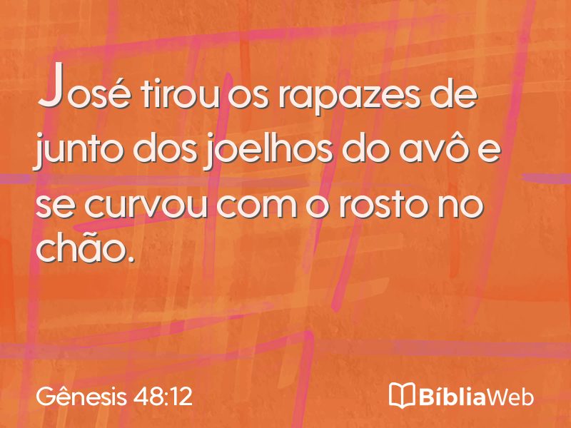 Gênesis 48:12 em imagem para compartilhar