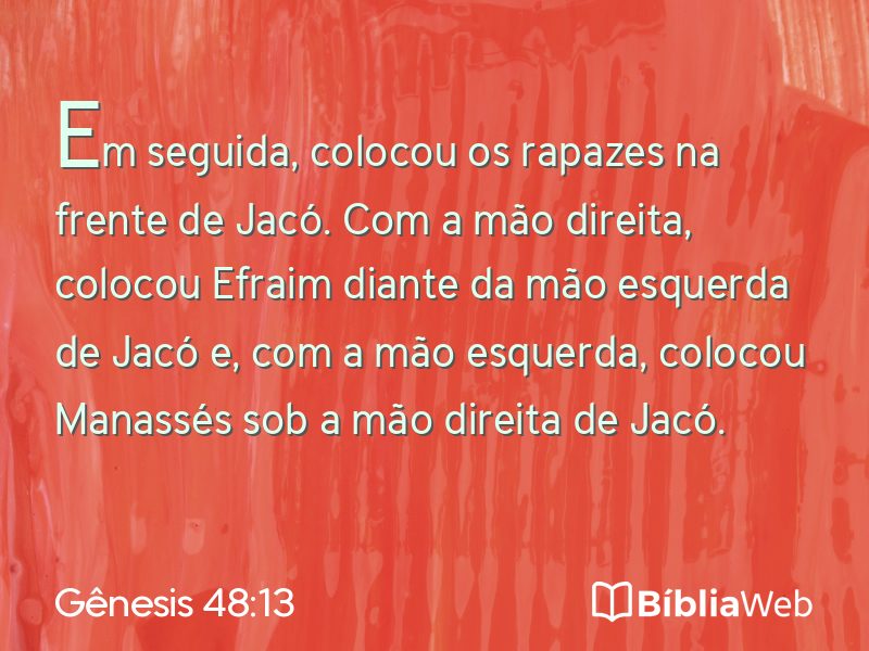 Gênesis 48:13 em imagem para compartilhar